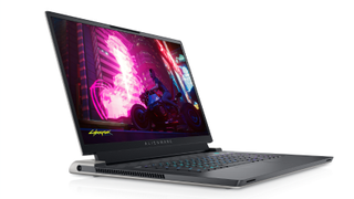 An Alienware X17 laptop on a white backdrop
