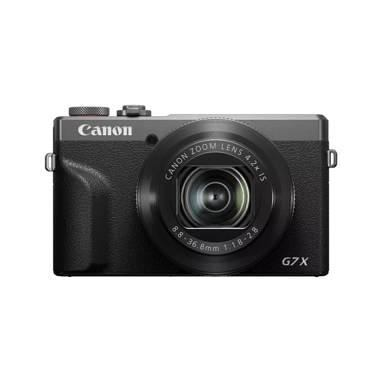 The Canon G7X Mark III 30th Anniversary Edition on a white background