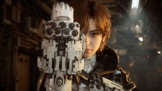 Stellar Blade Blood Rain lead Evie with white gauntlet