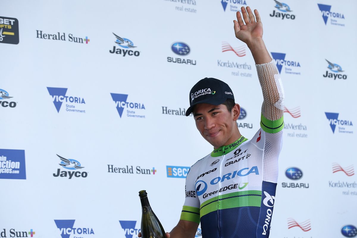 Stage winner Caleb Ewan (Orica-GreenEdge)