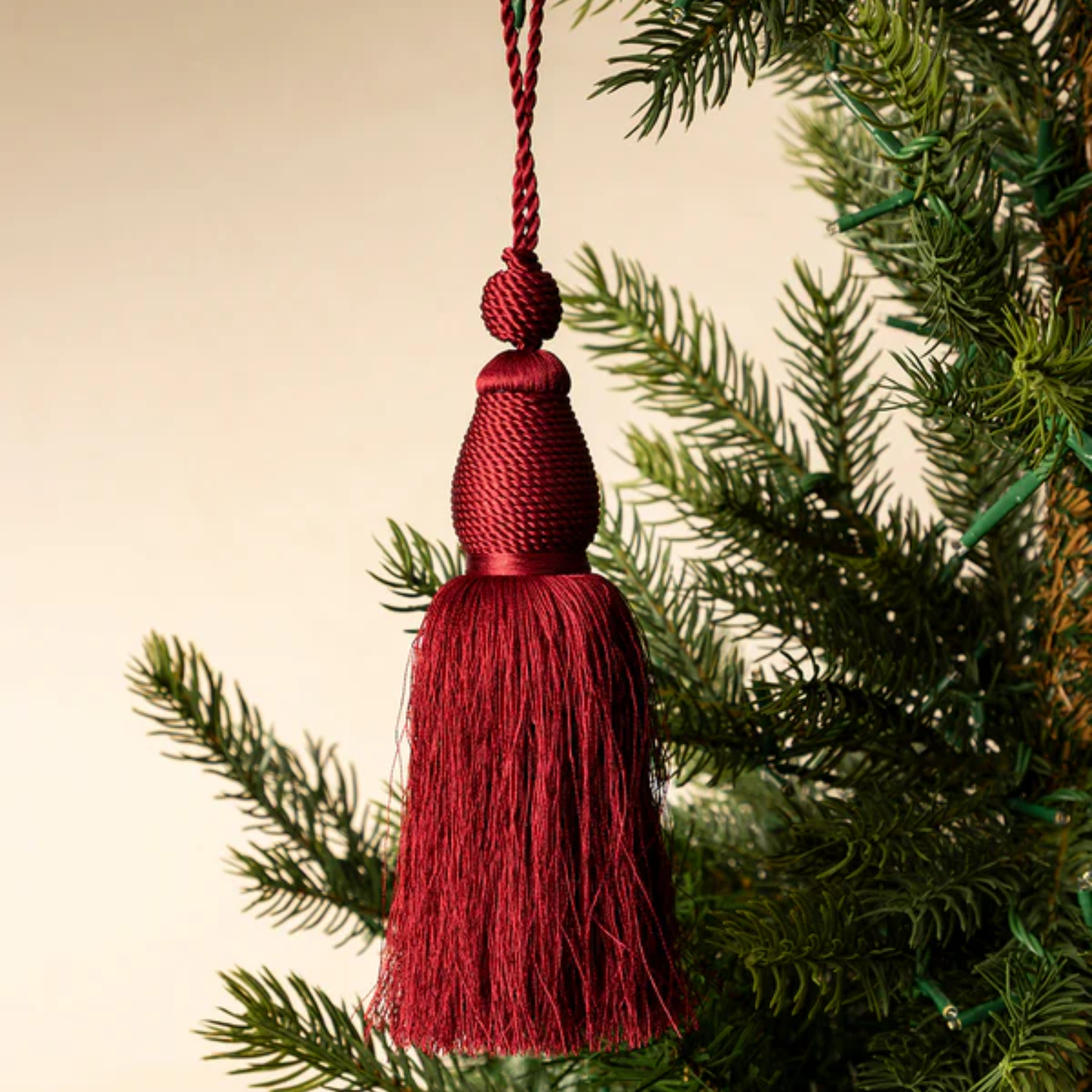 a red tassel ornament