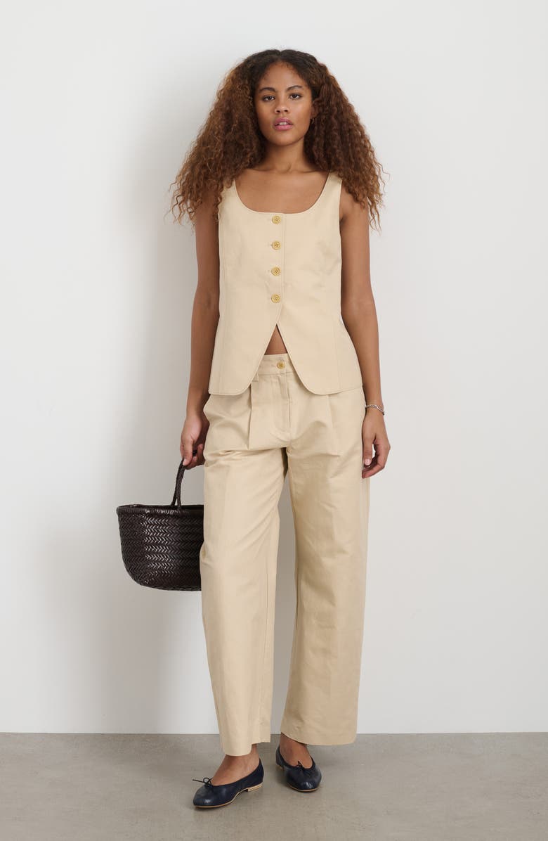 Gabby Linen & Cotton Vest