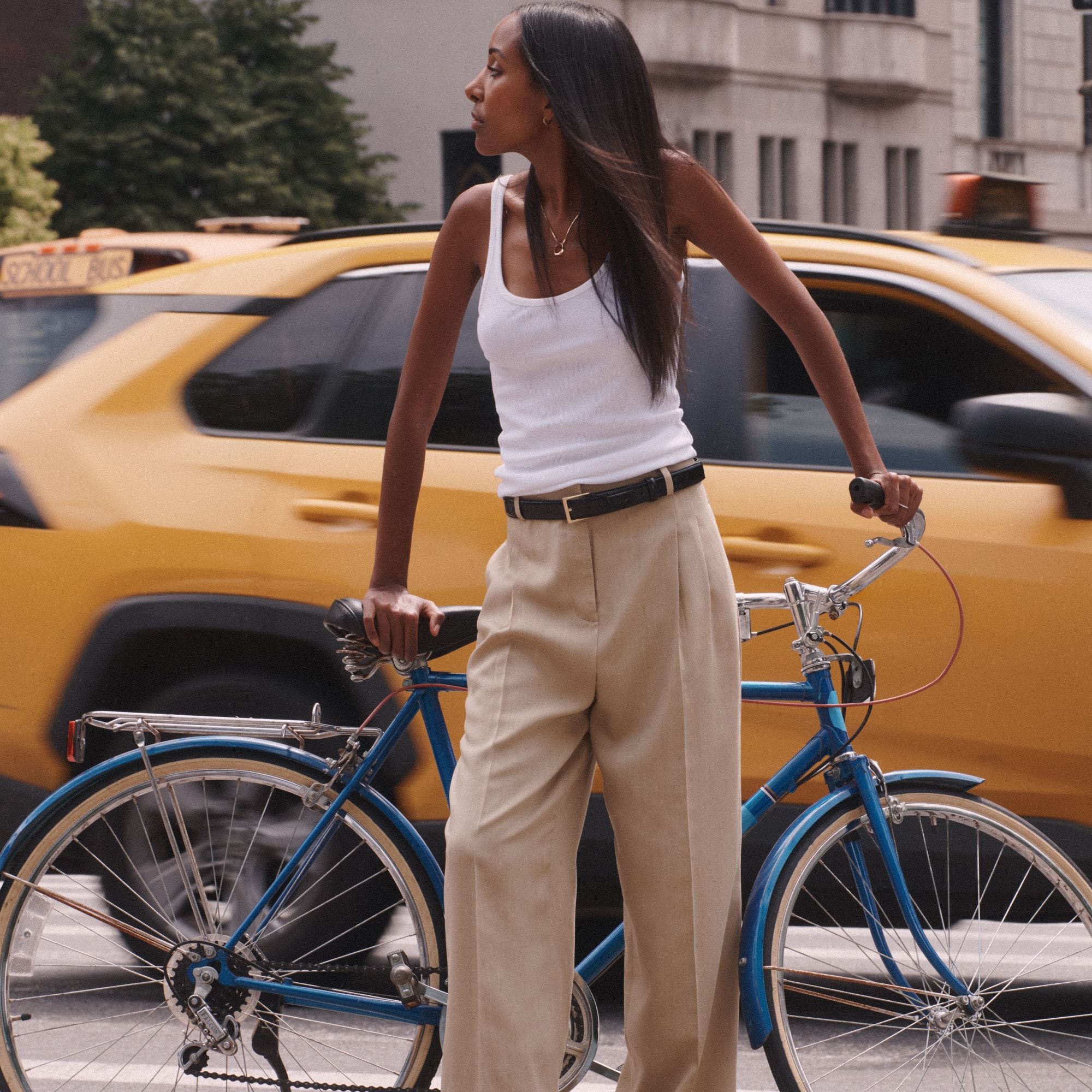 J.Crew, Pleated Wide-Leg Trouser in Twill
