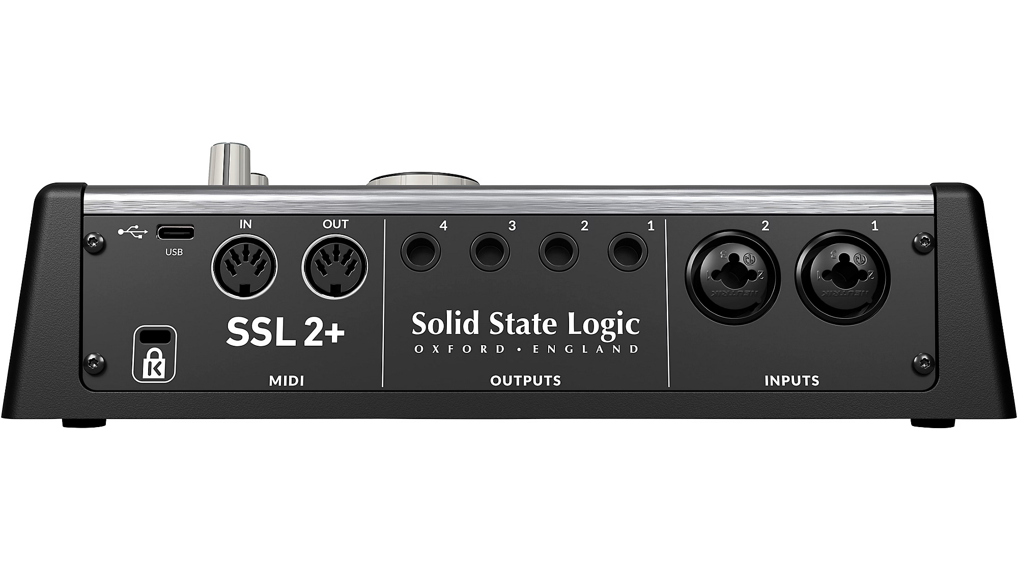 A photo of the SSL 2+ MKII digital audio interface