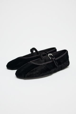 Faux Fur Ballet Flats