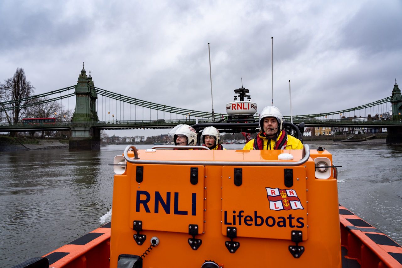 One of RNLI Chiswick&#039;s E-class boats in action.