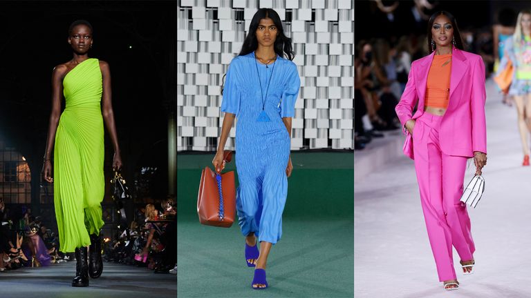 Dopamine Dressing was the bright color clothing trend shown on the catwalk
