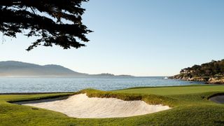 The green on the 18th at Pebble Beach