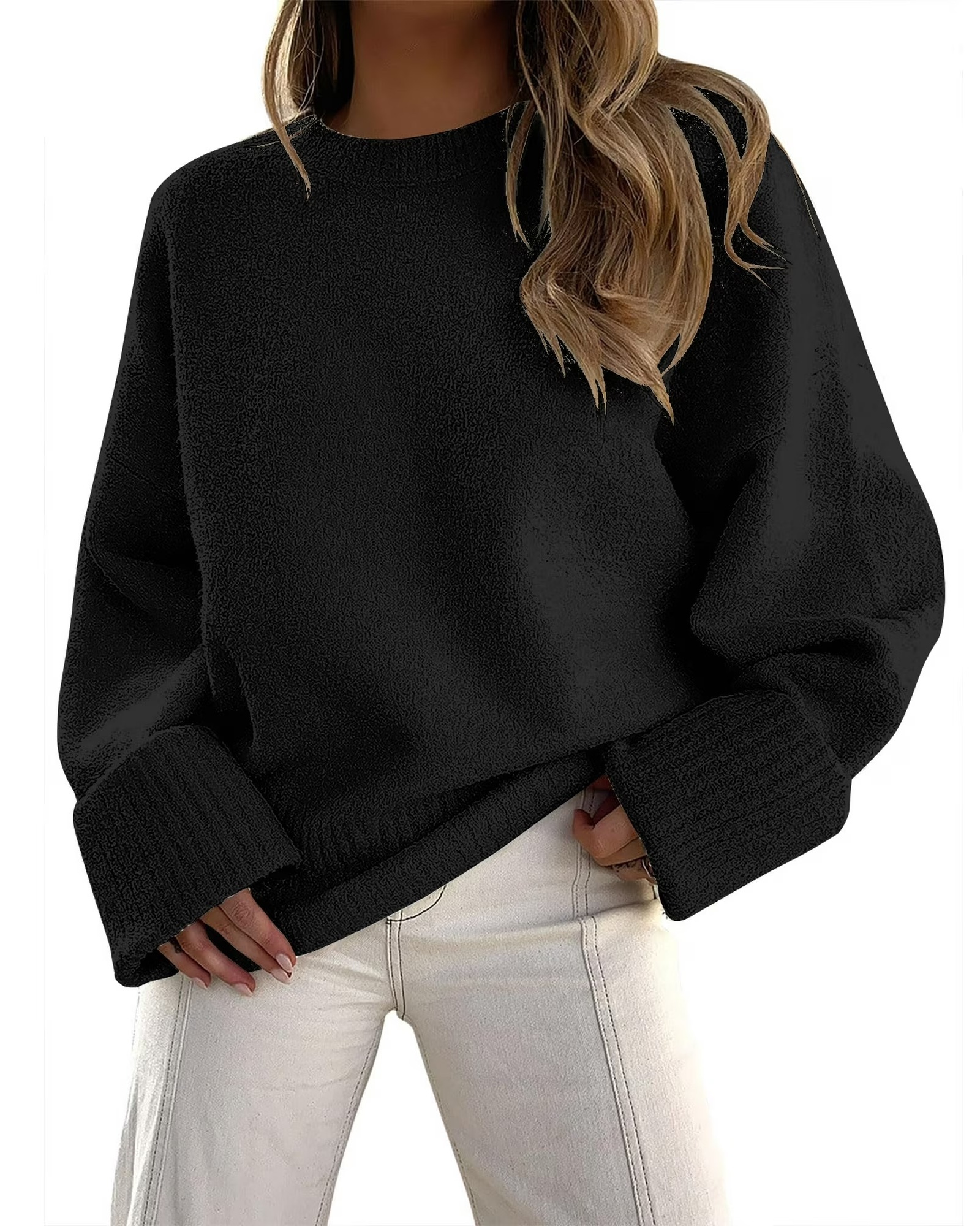 Fantaslook, Fantaslook Sweaters for Women Oversized Crewneck Long Sleeve Chunky Knit Pullover Sweaters Tops Trendy Fall Outfits