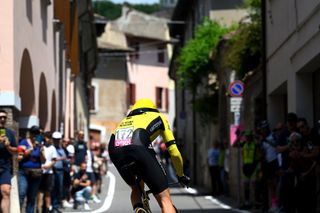 Edoardo Affini riding the time trial on stage 14 of the Giro d'Italia 2024