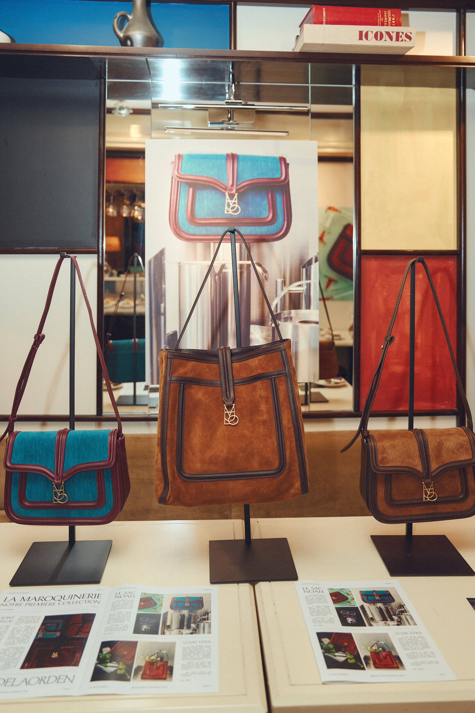 interiors of a maria de la orden store with handbags