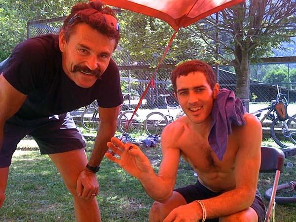 Tom Ritchey and Mike McConneloug ponder over an exotic bug.