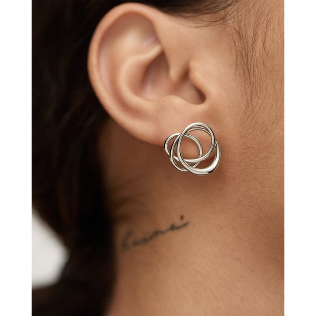 Sterling Silver Nura Wrap Stud Earrings