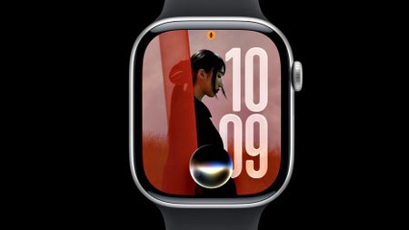 Close-up of an Apple Watch Series 11 showing the new Siri AI experience 