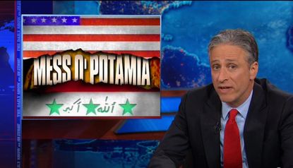 Jon Stewart despondently dusts off his 'Mess O'Potamia' chyron to cringe over what's happening in Iraq