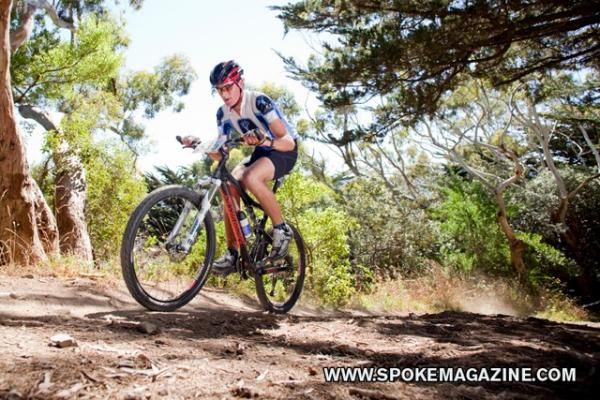 Dirk Peters on his way to the under 23 men's title