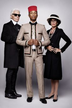 Pharrell Williams and Karl Lagerfeld in Chanel campaign