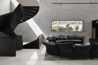 minimalist living space in australian house