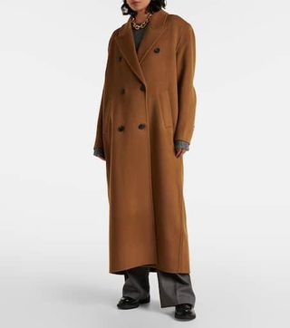 Gaia Double-Breasted Wool-Blend Coat