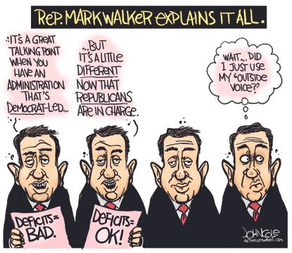 Political cartoon U.S. Mark Walker GOP deficit spending