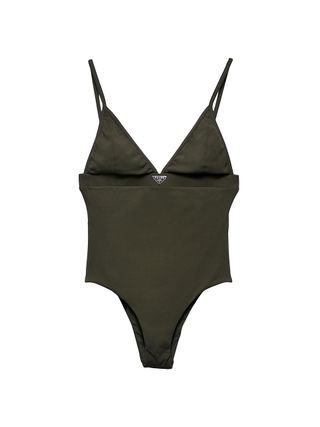 Ribbed Knit One-Piece Swimsuit