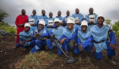 HALO Trust workers who cleared landmines.