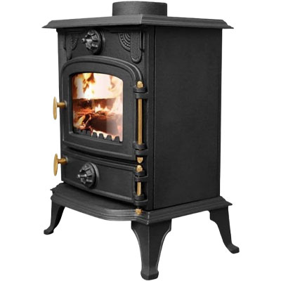 ecodesign black cast iron log burning stove