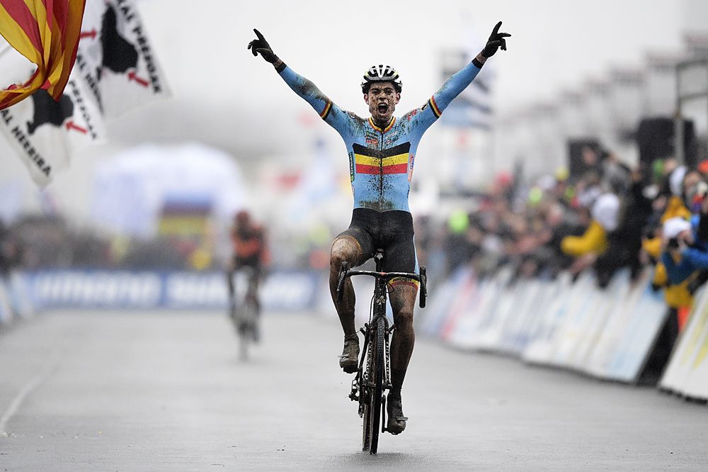 Wout Van Aert (Belgium) wins the world championships in Zolder