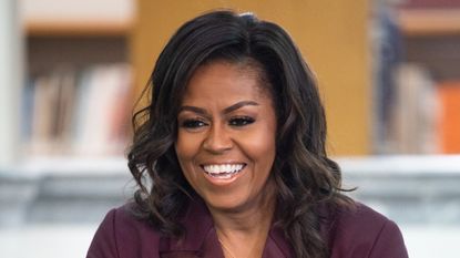 Michelle Obama speaks with a local book group about her book "Becoming" at the Tacoma Public Library main branch on March 24, 2019 in Tacoma, Washington.