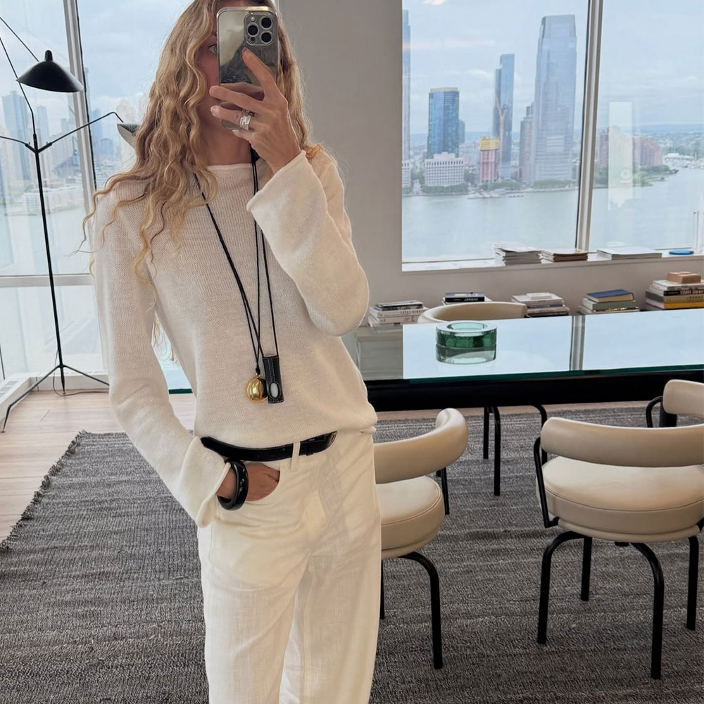 how to style a sweater in summer
