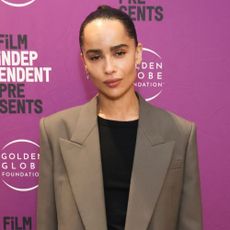 Zoe Kravitz wears an oversized blazer.