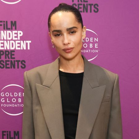 Zoe Kravitz wears an oversized blazer.