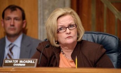 Sen. Claire McCaskill (D-Mo.) owes $287,272 in taxes on her private jet, fueling the GOP opposition that is eager to pick off her Democratic seat next year.