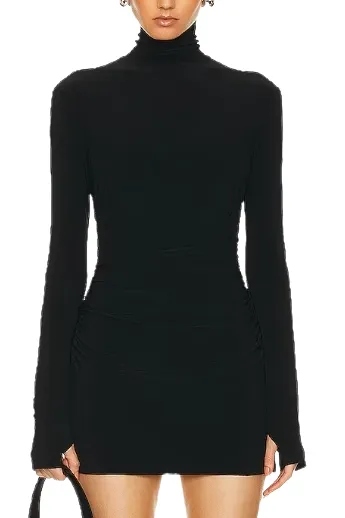 Norma Kamali, Long Sleeve Turtleneck Pickleball Dress