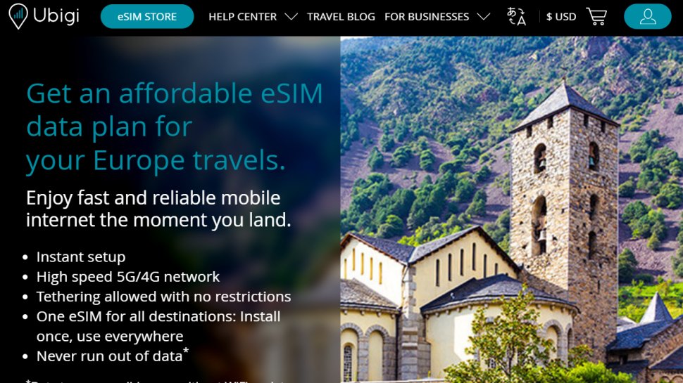 Ubigi website screenshot (October 2025).