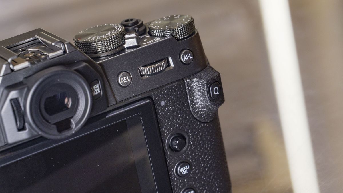 Close up of the Fujifilm X-T30 III camera's thumbgrip