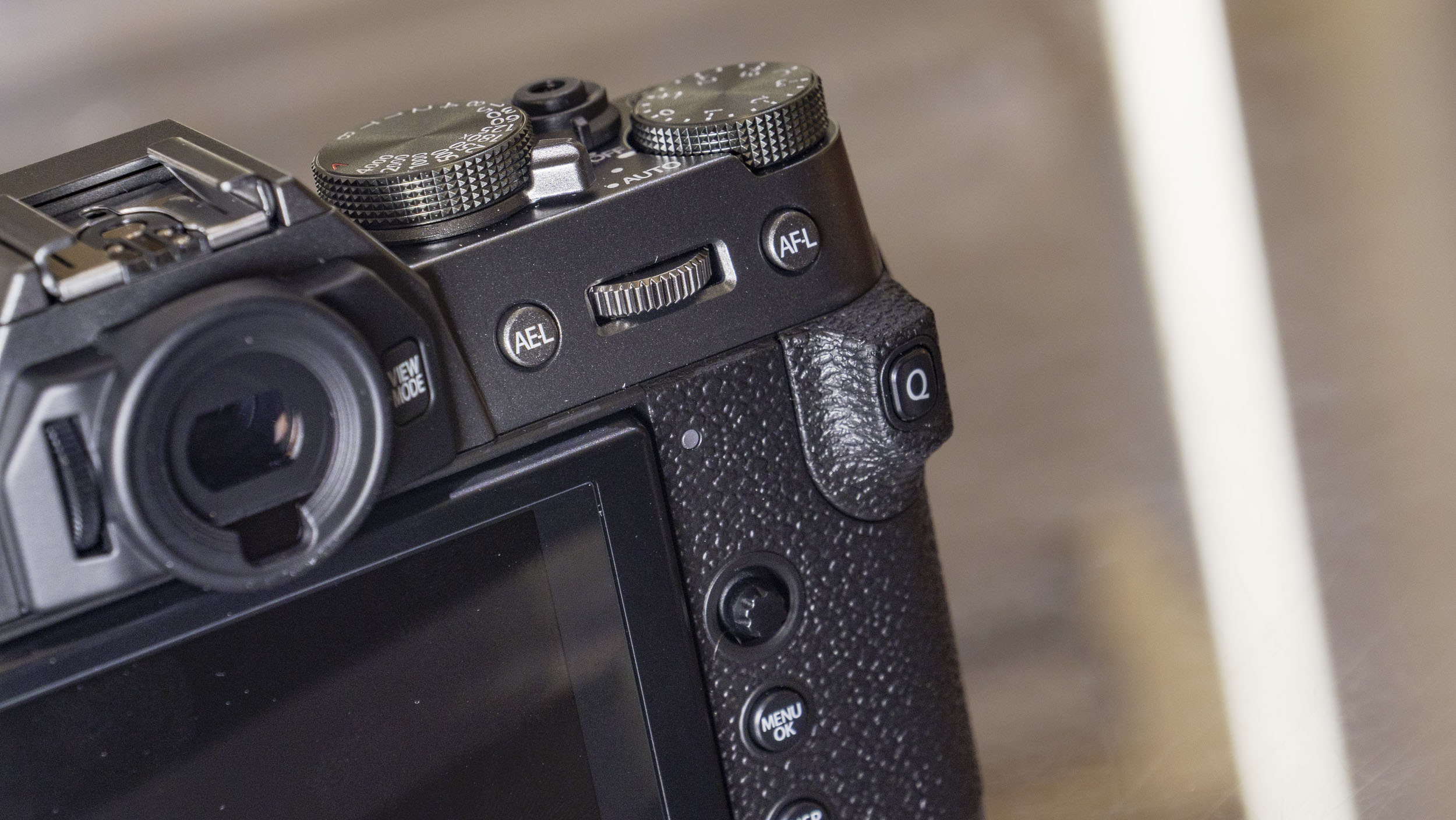 Close up of the Fujifilm X-T30 III camera's thumbgrip