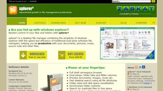 Xplorer² website screenshot.