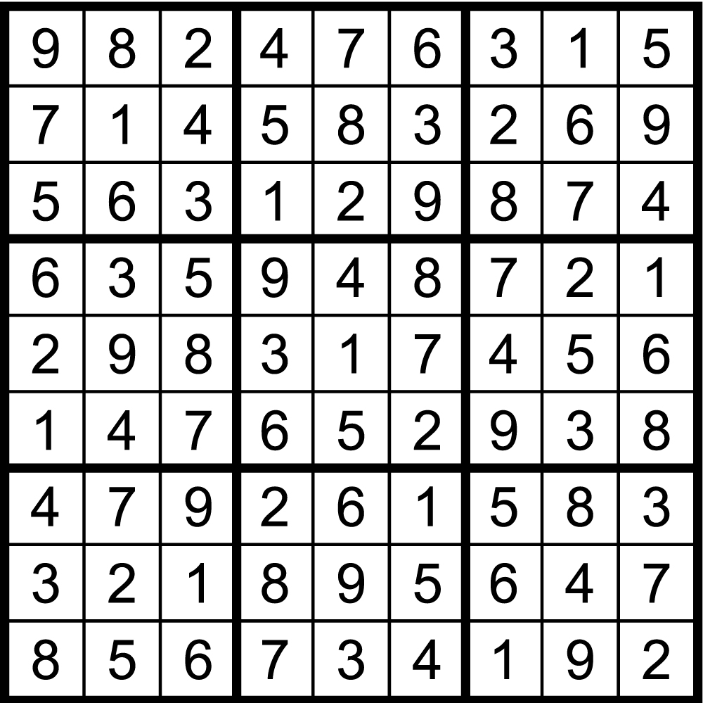 Sudoku solution