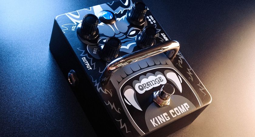 Orange King Comp: the new compressor from the British amp legend has what looks like a gorilla illustrated on the enclosure and has a road-ready build with a kick bar to protect your settings.