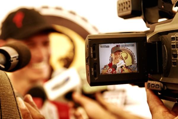 Post-race presscon time.