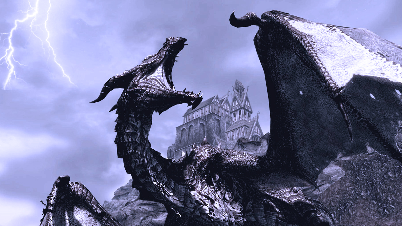 can u fly a dragon in skyrim all dlc pack