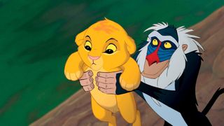 Simba and Rafiki in The Lion King