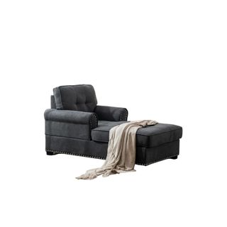 dark grey chaise longue seat