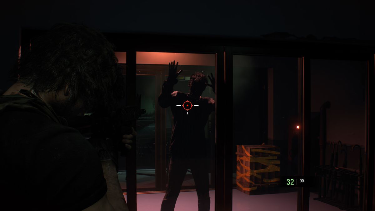 Carlos aims gun at a zombie in Resident Evil 3 on Nintendo Switch 2