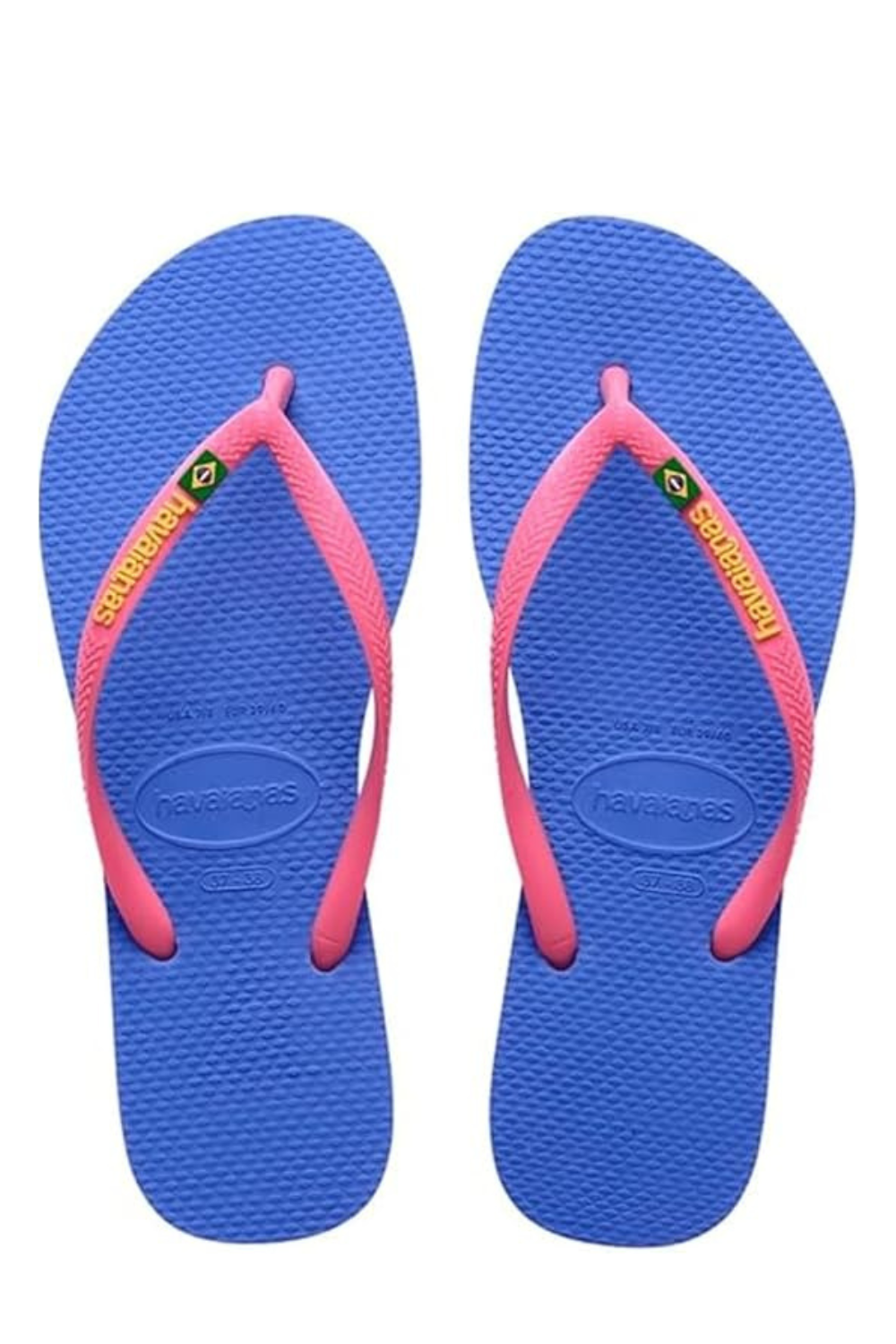 Havaianas - Slim Brasil Logo, Comfortable, Durable, and Lightweight Flip-Flops, Tribute to Brazil, Flag on Straps and Sole, Women
