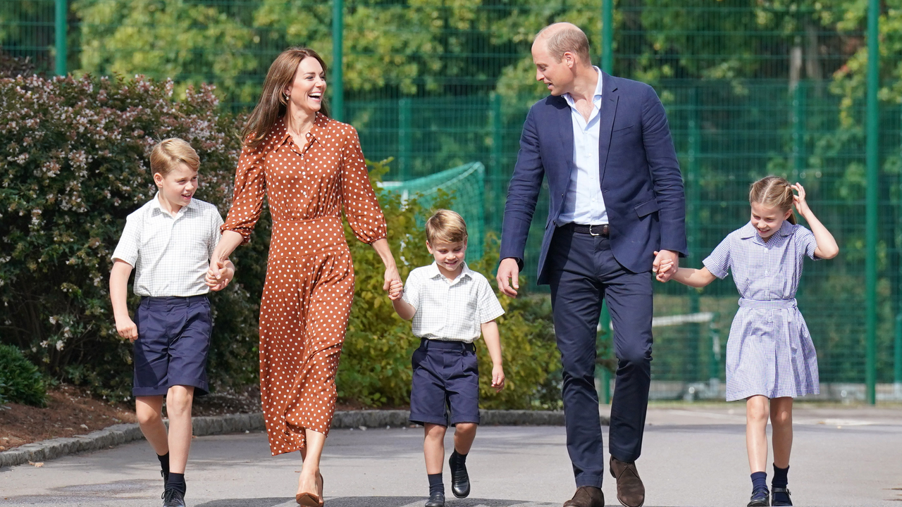 Prince William and Kate Middleton with their three children, Prince George, Princess Charlotte and Prince Louis