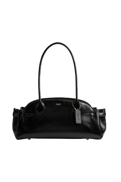 Coach, Empire 34 Glazed Leather Shoulder Bag