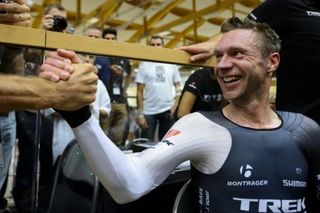 Jens Voigt (Trek) after breaking the Hour Record