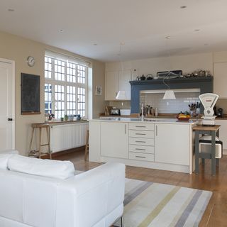 attached kitchen in living room